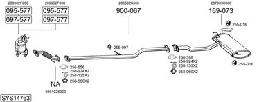 SISTEM DE ESAPAMENT BOSAL SYS14763