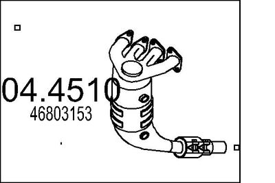 Катализатор MTS 04.4510 для FIAT PANDA