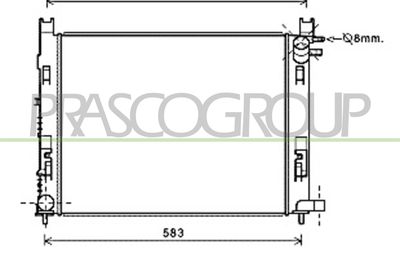 Chladič, chlazení motoru PRASCO DA226R003