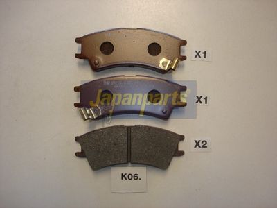 JAPANPARTS Stabdžių trinkelių rinkinys, diskinis stabdys