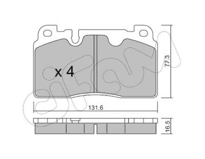 Bremsbelagsatz, Scheibenbremse