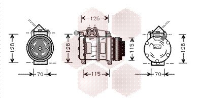 VAN WEZEL 0600K074 Компрессор кондиционера  для BMW 7 (E38) 730 i, iL