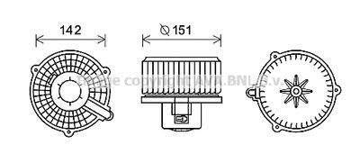 Вентилятор салона AVA QUALITY COOLING HY8399 для HYUNDAI TUCSON