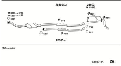 Układ wydechowy WALKER PET08218A