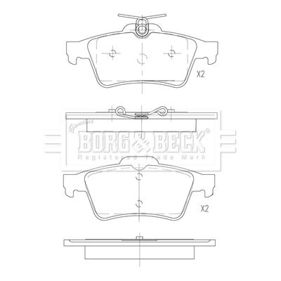BORG & BECK BBP2883 Тормозные колодки и сигнализаторы для FORD TRANSIT CONNECT V408 Автофургон / микроавтобус 1.5 EcoBlue BORG & BECK BBP2883 Тормозные колодки и сигнализаторы для FORD TRANSIT CONNECT V408 Автофургон / микроавтобус 1.5 EcoBlue