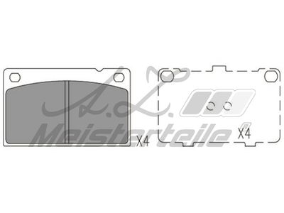 комплект спирачно феродо, дискови спирачки A.Z. Meisterteile AZMT-44-022-1774