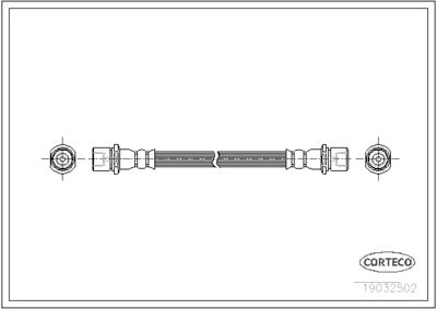 Тормозной шланг CORTECO 19032502 для SUBARU OUTBACK