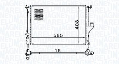 Радиатор, охлаждение двигателя MAGNETI MARELLI 350213160900 для RENAULT SANDERO/STEPWAY