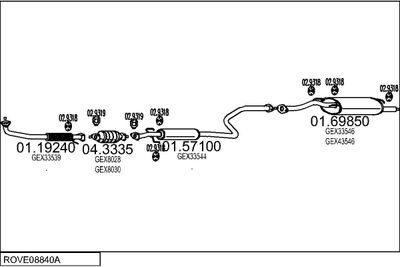 Układ wydechowy MTS ROVE08840A003238