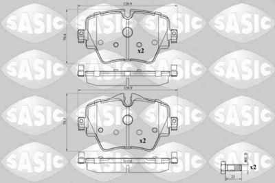Zestaw klocków hamulcowych, hamulce tarczowe SASIC 6210106
