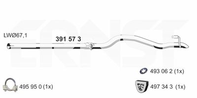 Rura wydechowa ERNST 391573
