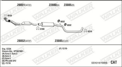 Изпускателна система WALKER SEK018766BB