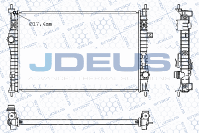 JDEUS M-0210610 Радиатор охлаждения двигателя  для PEUGEOT 3008 (Пежо 3008)