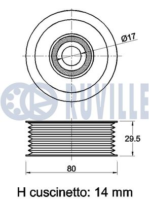 ROLA GHIDARE/CONDUCERE CUREA TRANSMISIE RUVILLE 542242 1