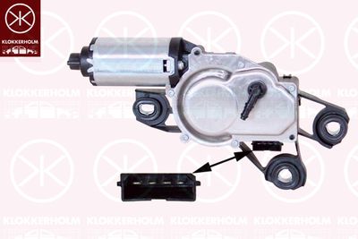 Двигатель стеклоочистителя KLOKKERHOLM 66217173 для SEAT IBIZA
