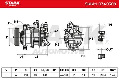 компресор, климатизация STARK SKKM-0340309