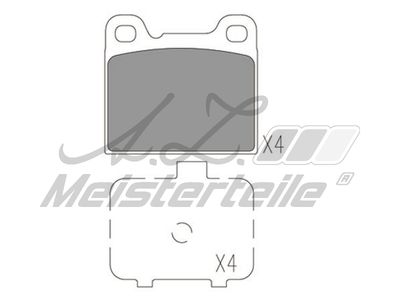комплект спирачно феродо, дискови спирачки A.Z. Meisterteile AZMT-44-022-1586