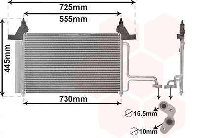 VAN WEZEL 17005253 Радиатор кондиционера  для FIAT STILO (Фиат Стило)