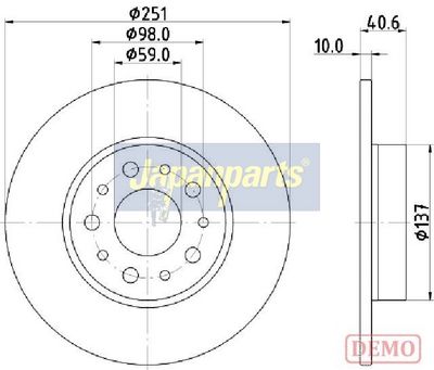 спирачен диск JAPANPARTS