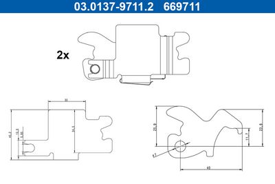 ZUBEHöRSATZ FESTSTELLBREMSBACKEN