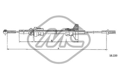 Трос, управление сцеплением Metalcaucho 83919 для CHRYSLER VOYAGER