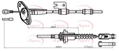 Cable Pull, clutch control APEC CAB5011