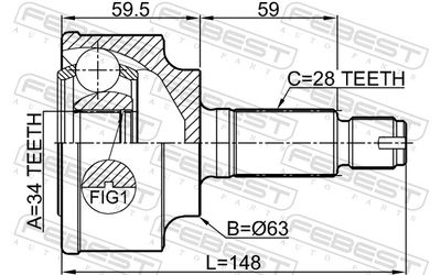 Joint Kit, drive shaft 0310-CL22