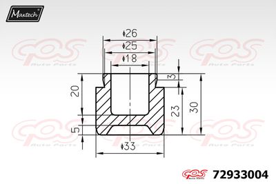 Поршень, корпус скобы тормоза MAXTECH 72933004 для ALFA ROMEO ALFASUD