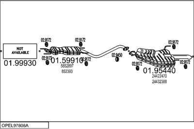SISTEM DE ESAPAMENT MTS OPEL97808A015305