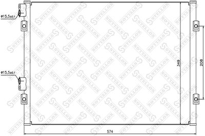 Конденсатор, кондиционер STELLOX 10-45081-SX для CHRYSLER PT CRUISER