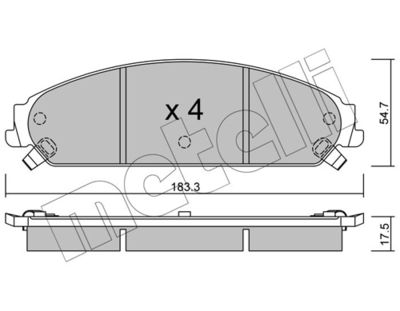 Brake Pad Set, disc brake 22-0717-0