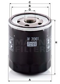 Масляный фильтр MANN-FILTER W 7061 для MAZDA CX-7