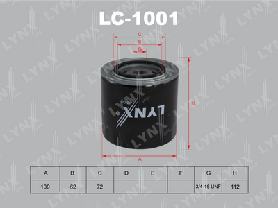 LC-1001 LYNXauto Масляный фильтр