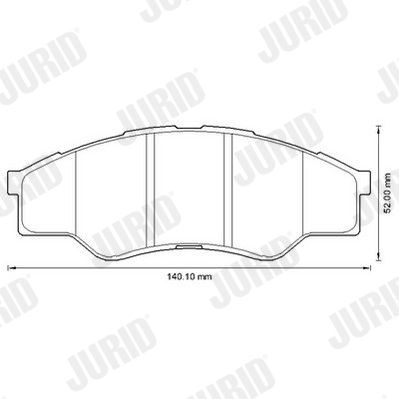 Комплект тормозных колодок, дисковый тормоз JURID 572642J для TOYOTA HILUX