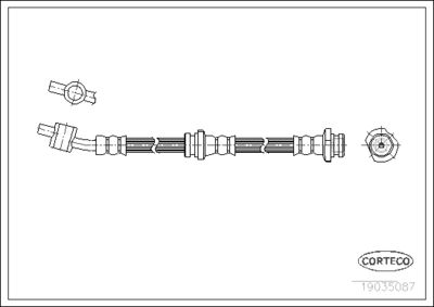 CORTECO 19035087 Тормозной шланг  для NISSAN ALMERA II Hatchback (N16) 1.5
