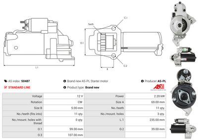 STARTER AS-PL S0487 4