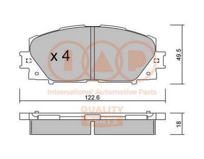 Комплект тормозных колодок, дисковый тормоз IAP QUALITY PARTS 704-17007P для LEXUS CT