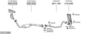 SISTEM DE ESAPAMENT BOSAL SYS12098
