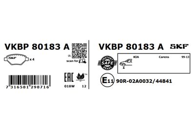 SET PLACUTE FRANA FRANA DISC SKF VKBP80183A 2