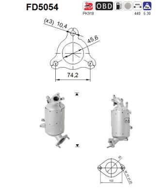 AS Ruß-/Partikelfilter, Abgasanlage (FD5054)