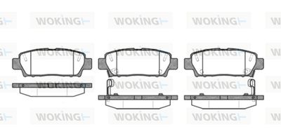 Комплект тормозных колодок, дисковый тормоз WOKING P7323.02 для TOYOTA AVALON