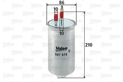 VALEO 587575 Топливный фильтр  для RENAULT DUSTER (Рено Дустер)