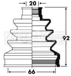 FIRST LINE FCB2819 Пыльник шруса для HONDA CIVIC VII Hatchback (EU, EP, EV)