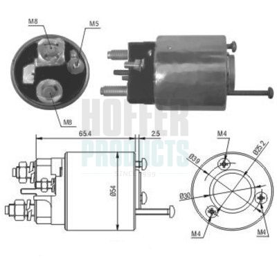 Elektromagnetický spínač, startér HOFFER 46018