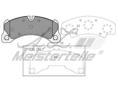 комплект спирачно феродо, дискови спирачки A.Z. Meisterteile AZMT-44-022-2059