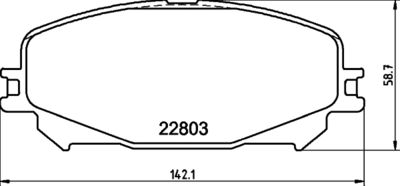Комплект тормозных колодок, дисковый тормоз HELLA 8DB 355 039-201 для RENAULT TALISMAN