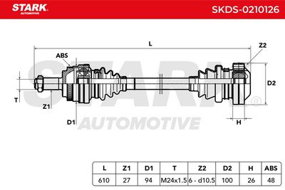 полуоска STARK SKDS-0210126