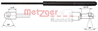 METZGER 2110423 Амортизатор багажника и капота  для FIAT IDEA (Фиат Идеа)