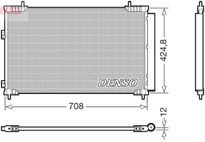 Конденсатор, кондиционер DENSO DCN51018 для LEXUS NX