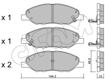 CIFAM 822-811-0 Тормозные колодки и сигнализаторы  для NISSAN TIIDA Наклонная задняя часть (C11) 1.5 dCi